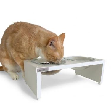 Imagem de Comedouro duplo para gatos e cães pequenos - Tigela em vidro