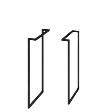 Imagem de Kit 2 Pés de Base para Mesa, Escrivaninha e Aparador Tipo Industrial Cores Preto e Dourado,pe de mesa de ferro,base de mesa (Preto)