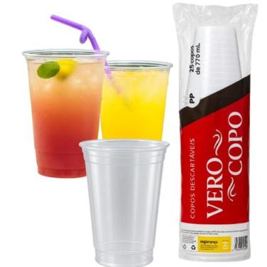 Imagem de Copo Descartável 770Ml Liso Chop E Bebidas Com 25 Un. - Verocopo