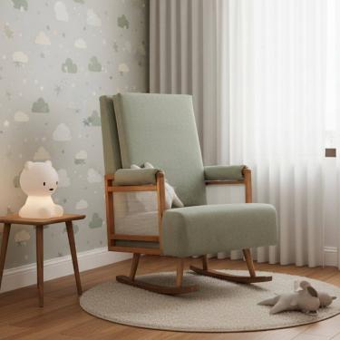 Imagem de Poltrona de Amamentação Balanço Mila Verde