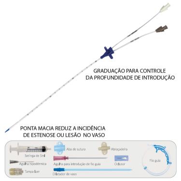 Imagem de Cateter P/Subclavia Duplo Lumen P/ Cvc, 7Frx20cm