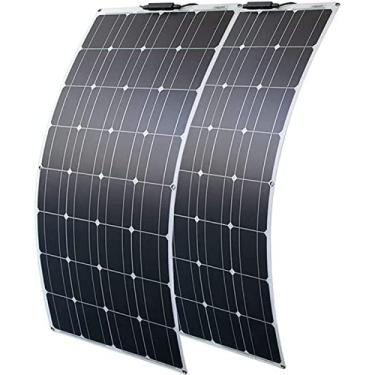 Imagem de Kit De Painel Solar 200 W 300 W 400 W 600 W 800 W, Com Controlador De Carga De 40 A Painel Solar Monocristalino Flexível De 18 V Para Carregamento De Bateria De 12-24 V Bateria De Carro Camper RV