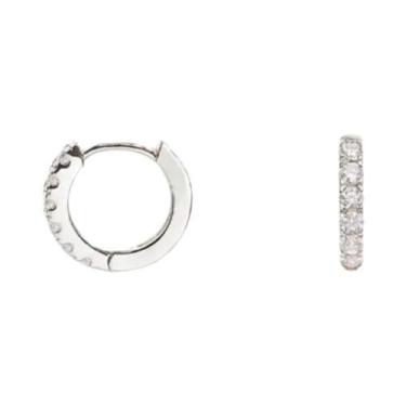 Imagem de Brincos Pequenos De Argola Banhados a Ouro 14K Com Zircônia, Piercing 