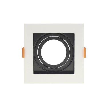 Imagem de Spot Recuado De Embutir Quadrado Ar 70 Branco Com Preto Tasc