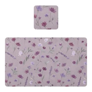 Imagem de Burbuja Jogo americano conjunto de 2, tapetes de mesa de cozinha de PVC, antiderrapantes, resistentes ao calor, à prova d'água, para mesa de jantar, lavável, 30 x 45 cm