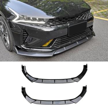 Imagem de Spoiler do para-choque dianteiro do carro peça de modificação do difusor de lábios compatível com K5 2020-2025 capa protetora de para-choque acessórios para carro (aparência de carbono)