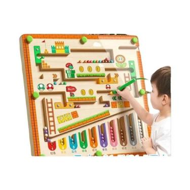 Imagem de Brinquedo Educativo De Labirinto Magnético Para Crianças, Quebra-Cabeç