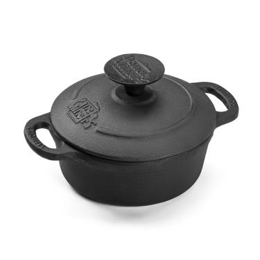 Imagem de Caçarola Mineirinha Tampa de Ferro Preta Panela Mineira 10cm