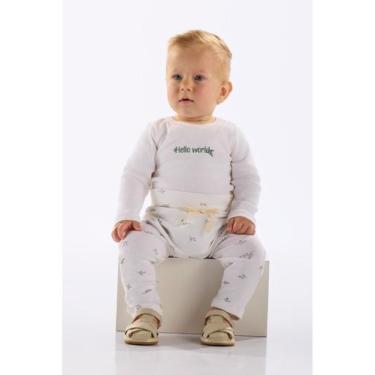 Imagem de Conjunto Body e Calça Unissex Bebê Up Baby, Bege, M