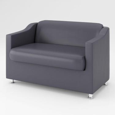 Imagem de Sofá Namoradeira Tilla Confortável Courino Cor:Cinza