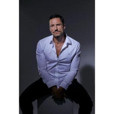 Imagem de Camisa Social França Masculina Slim Manga Longa Elegante-Masculino