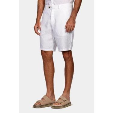 Imagem de Bermuda Alfaiataria Linho Off White-Masculino