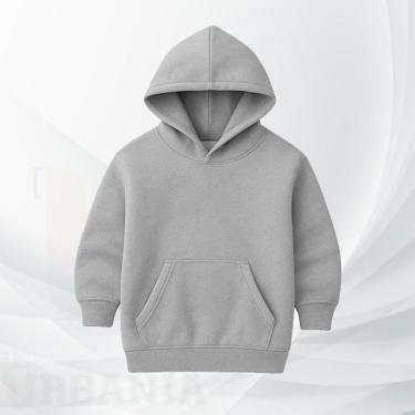 Imagem de Moletom Infantil Moleton Canguru com Capuz Unissex Agasalho Blusa de Frio Blusão com Bolso-Unissex