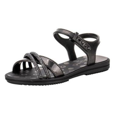 Imagem de Sandália infantil minnie luminous grendene kids 23144, Preto, 25