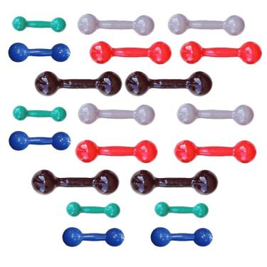 Imagem de Kit Halter Emborrachado Pvc Colorido De 1 A 10Kg-Unissex