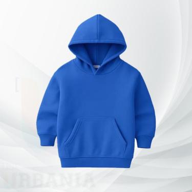 Imagem de Moletom Infantil Moleton Canguru com Capuz Unissex Agasalho Blusa de Frio Blusão com Bolso-Unissex