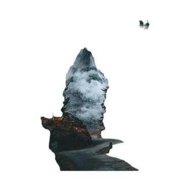 Imagem de Pôster De Arte Em Tela Floresta, Montanhas, Mar, Neve Congelada - Deco