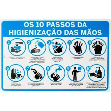 Imagem de Look Fora De Linha Placa Sinalizacao 20X30 10Passos P/Higi