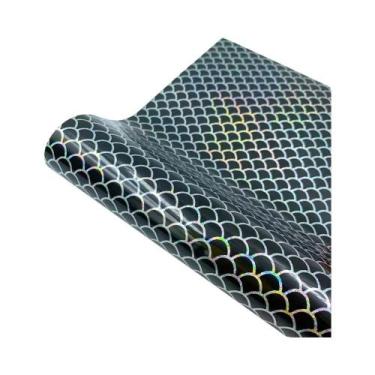 Imagem de Vinil Termocolante TPU/PU Com Listras Neon E Estrelas Em Cores Sortida