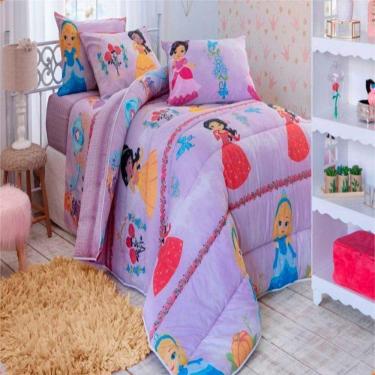 Imagem de Jogo De Cama Solteiro Infantil Happy Day Lady Duplo 3 Pçs