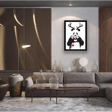 Imagem de Quadro Decorativo Decorativo Panda Coração