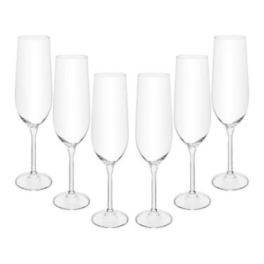 Imagem de Jogo de Taças de Cristal para Champagne 270ml 6 Peças Bohemia Crex, Tr