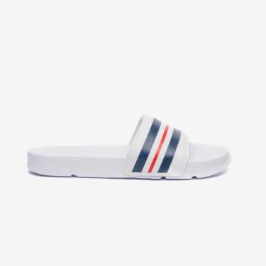Imagem de Chinelo Fila Drifter Stripes - Masculino, Brancomarinhovermelho, 40 BR