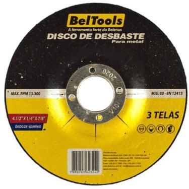 Imagem de Disco Desbaste 4.1/2x7/8 Corte Ferro Esmerilhadeira Beltools