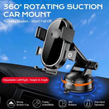 Imagem de Suporte para telefone de carro, suporte de ventosa com padrão texturiz