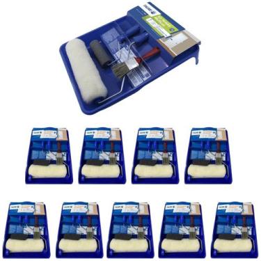 Imagem de 30 Kits Pintura 5 Peças Tigre Rolos Suporte Bandeja Pincel