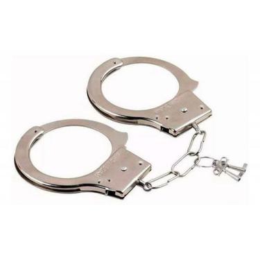 Imagem de Algema De Metal Sexy Brincadeira Policial Erótica Sex Shop - Hand Cuff