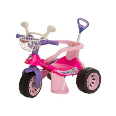 Imagem de Triciclo infantil super cross rosa com barra de segurança - Biemme