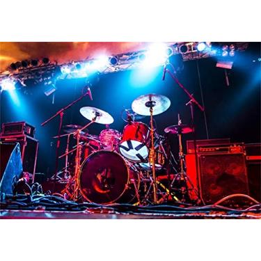 Imagem de Yeele Contexto de 2,4 x 1,8 m para fotografia rock música noite apresentação fundo palco banda entretenimento bar vida noturna adulto foto cabine atirar vinil estúdio adereços