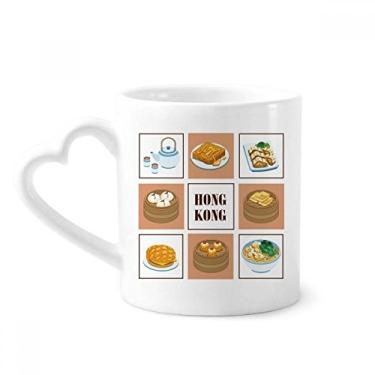 Imagem de Comida local Hong Kong Caneca China Café Cerâmica Copos Copo Coração Vidro