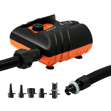 Imagem de Bomba de ar elétrica,Bomba de ar elétrica 16psi compressor de ar de alta pressão mini inflr de pneus portátil 110 w para prancha de stand up paddle barco inflável para piscina
