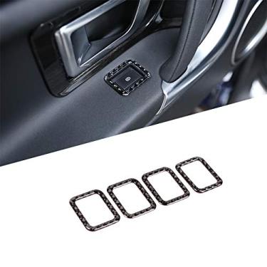 Imagem de JIERS Para Land Rover Discovery Sport 2015-2019, acessórios de fibra de carbono adesivos de moldura de decoração de fechadura de carro