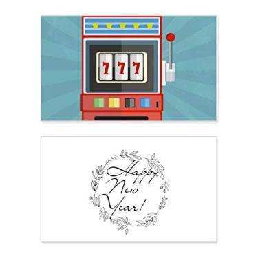 Imagem de One Arm Bandit Ilustration Pattern New Year Festival Greeting Card Bless Message Gift