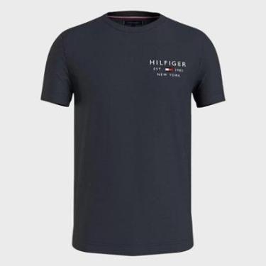 Imagem de Camiseta Tommy Hilfiger Brand Love Small Logo Tee Azul Marinho-Unissex