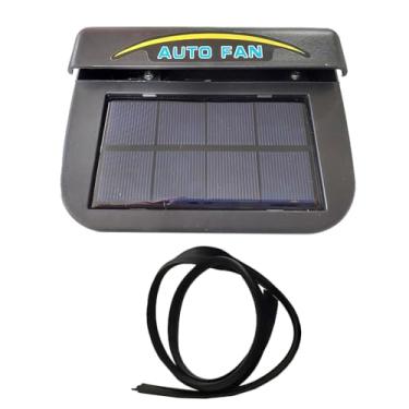 Imagem de KACEPAR Para para-brisas de janela de carro, ventilador de refrigeração de saída de ar automático movido a energia solar, radiador de ventilação portátil universal, refrigerador de refrescador de ar,