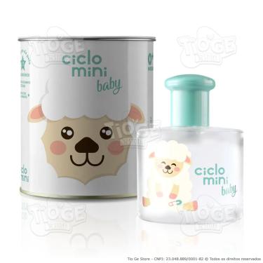 Imagem de Perfume Bebê Infantil Beé Ciclo Mini Deo Colônia Baby 0 Meses Com Lata Personalizada Presente 100Ml