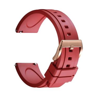 Imagem de REZERO Pulseiras de borracha de borracha, de liberação rápida, pulseiras de relógio esportivo de substituição 19 20 21 22 23 24 mm para homens, mulheres, adolescentes e presentes