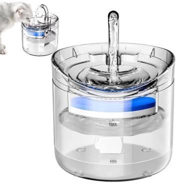 Imagem de Bebedouro Fonte de Agua Gato Cao Pet Cachorro USB 2 Litros Nivel de Agua Silencioso