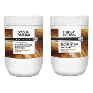 Imagem de Kit 2 Und Creme Massagem Corporal Cafeina  7 Ativos 650g - D'AGUA NATU