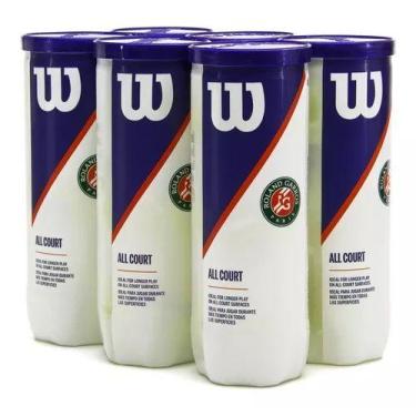 Imagem de Bolas de Tênis Wilson Roland Garros All Court - 6 Tubos