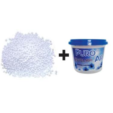 Imagem de Anti mofo cloreto de cálcio pellets (bolinha) 1 kg + 1 pote para armár