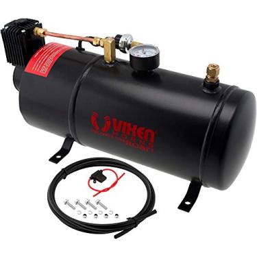 Imagem de Vixen Horns 1 galão (3 litros) tremão/tanque de buzina a ar com sistema integrado de compressor de 150 psi/kit 12V VXO8210