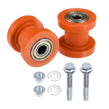 Imagem de Hihaha Tensor de polia de rolo de corrente com junta de porca de parafuso/tensor de guia de roda para motocicleta mini bicicleta ATV 125cc 140cc 160cc XR125 KLX110 Dirt Bike/Plástico durável 8 mm/2