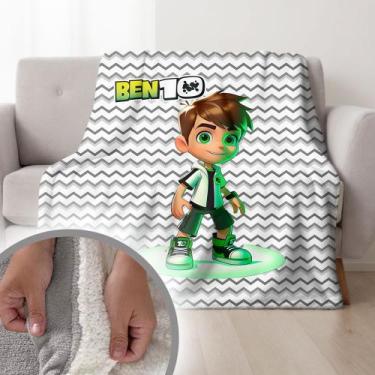 Imagem de Cobertor Ben 10 Duplo Pele De Carneiro Com Soft 155x240cm - ESPAÇO CAS