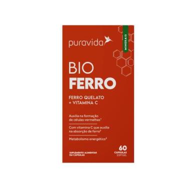 Imagem de Bio Ferro Vitaminas C Ferro Quelato 60 Cápsulas PuraVida - Pura Vida