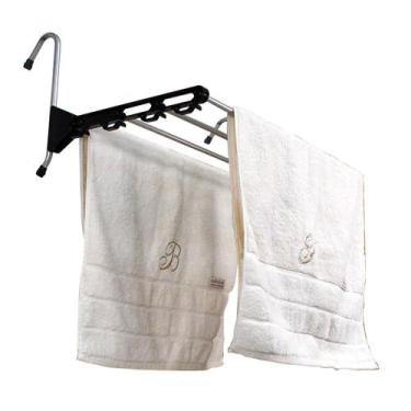 Imagem de Varal De Porta Dobrável Portátil 4 Toalhas - Varal Sd